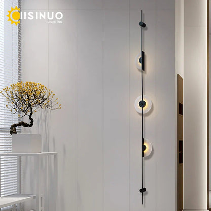 DecorBites™ LED Marble Wall Lights - Black Metal Sconces for Living Room, Stairs & Aisle