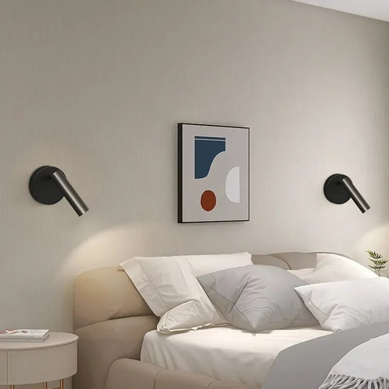 Lámpara de pared LED de aluminio dorado Decorbites™ giratoria para dormitorio, sala de estar y oficina