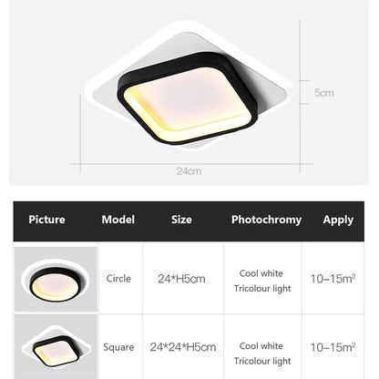 DecorBites™ LED Ceiling Light: Modern Surface Mount for Bedroom, Living Room, Hallway