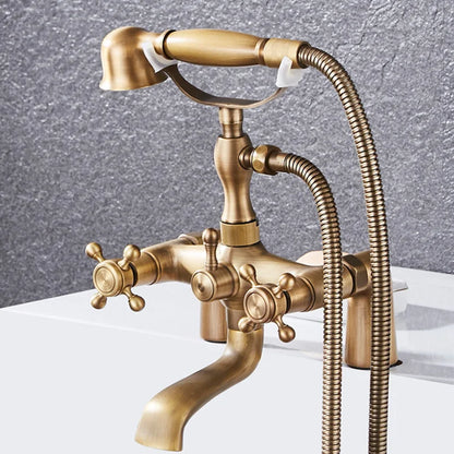 مجموعة خلاط حوض استحمام ودش من DecorBites™ من الكروم العتيق للحمام