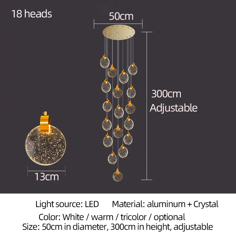 DecorBites™ Crystal LED Chandelier for Modern Living Room Decor
