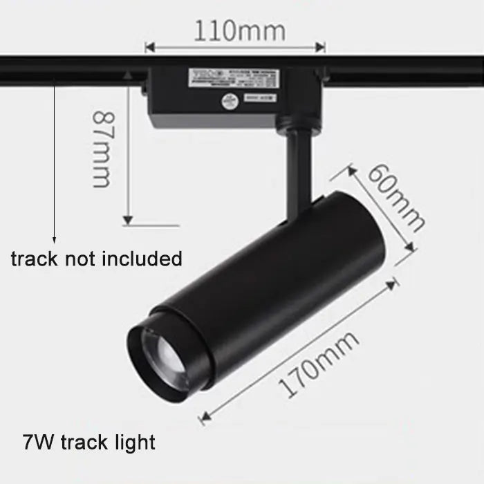 أضواء مسار صناعية سوداء قابلة للتعديل من DecorBites™