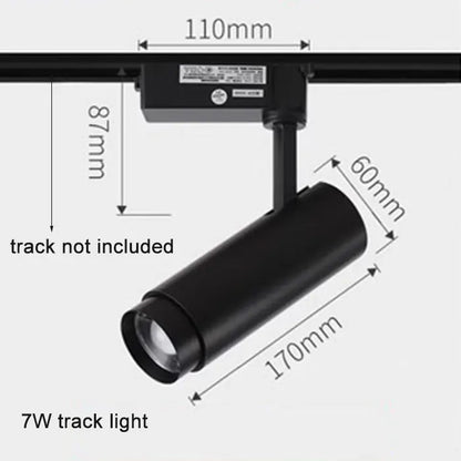 أضواء مسار صناعية سوداء قابلة للتعديل من DecorBites™