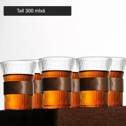 DecorBites™ Japanese Walnut Tea Cup Set - High-Grade Glass Coffee & Flower Tea Cups