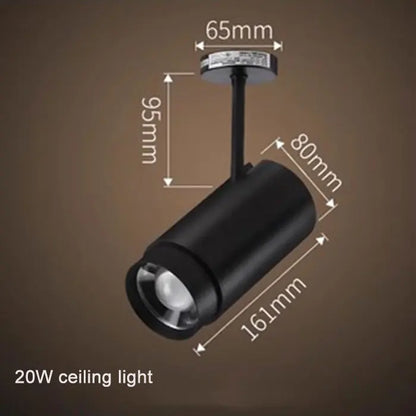 أضواء مسار صناعية سوداء قابلة للتعديل من DecorBites™