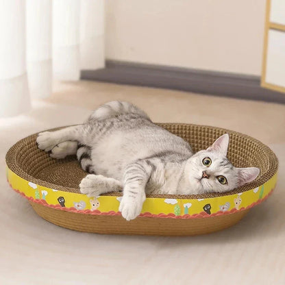Cama rascadora y juguete de entrenamiento DecorBites™ para gatos - Tabla rascadora para afilar las uñas