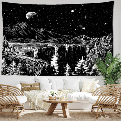 Starry Sky Tapestry Wall Hanging for Boho Room Decor by Decobites