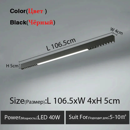 Lámpara de techo lineal LED DecorBites™ para sala de estar, comedor y dormitorio - Diseño minimalista