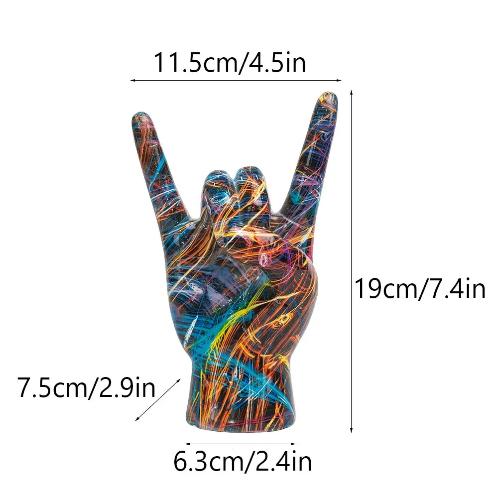 DecorBites™ Hand Statue 19cm Modern Pop Art Resin Sculpture Home Decor