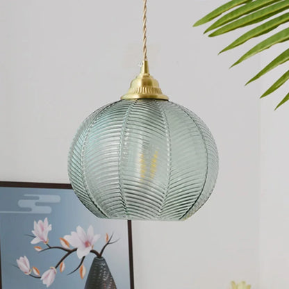 DecorBites™ Blue Glass LED Pendant Lamp: Nordic Modern Hanging Light.