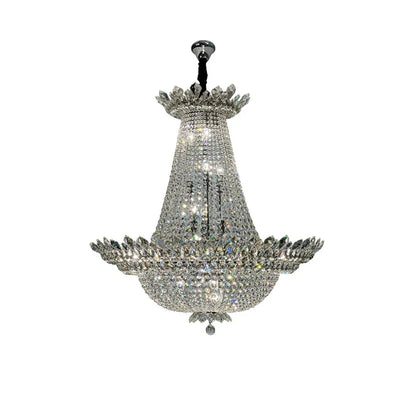 DecorBites™ K9 Crystal Gold Ceiling Chandelier - Trendy Chrome Lighting