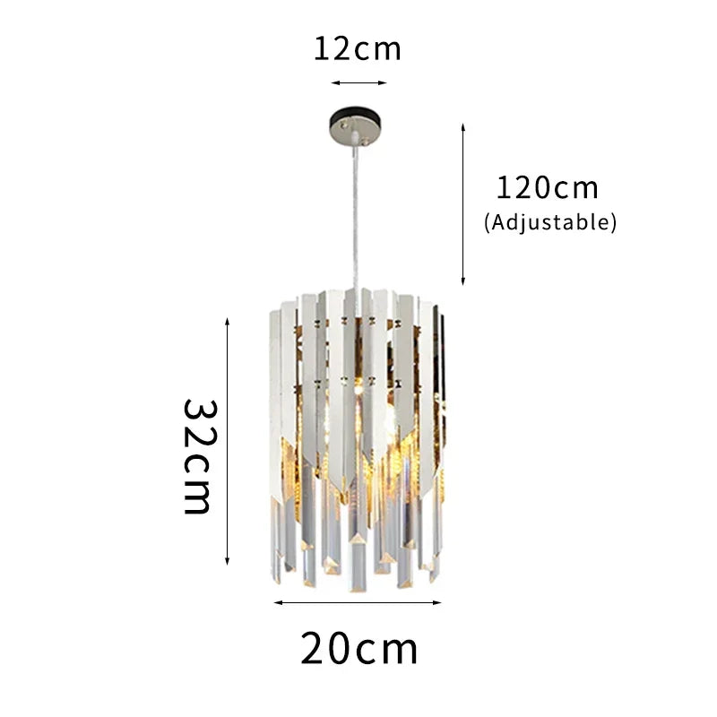DecorBites™ Gold K9 Crystal LED Chandelier for Living Room Kitchen Dining Bedroom