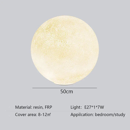 Nordic Moon White FRP Round Pendant Light