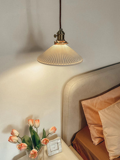 DecorBites™ Japanese Ceramics Bedside Chandelier | Designer Bedroom Lamp for Home Decor