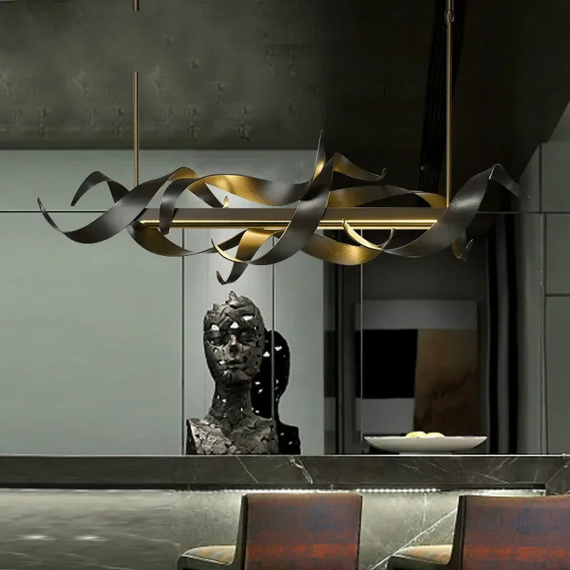 DecorBites™ LED Metal Pendant Lights Nordic Hanging Light Chandeliers Elegant Modern Island Decoration