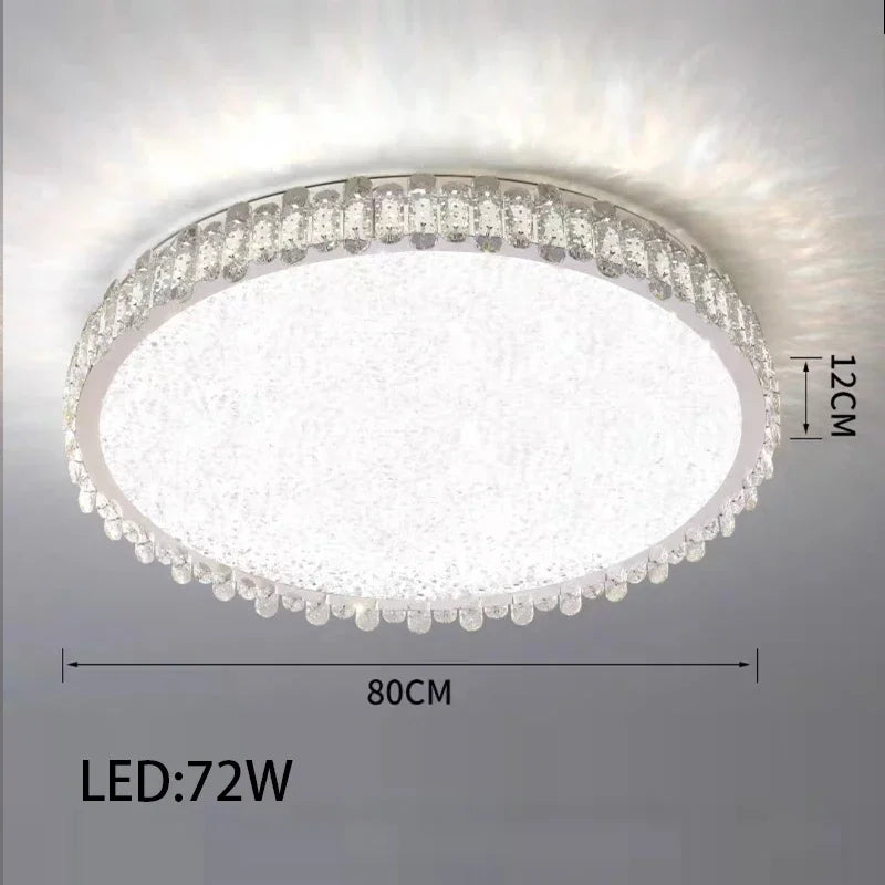 DecorBites™ Crystal LED Ceiling Chandelier: Modern Dimmable Lighting Fixture for Stylish Home Decor