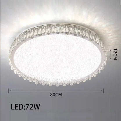 DecorBites™ Crystal LED Ceiling Chandelier: Modern Dimmable Lighting Fixture for Stylish Home Decor