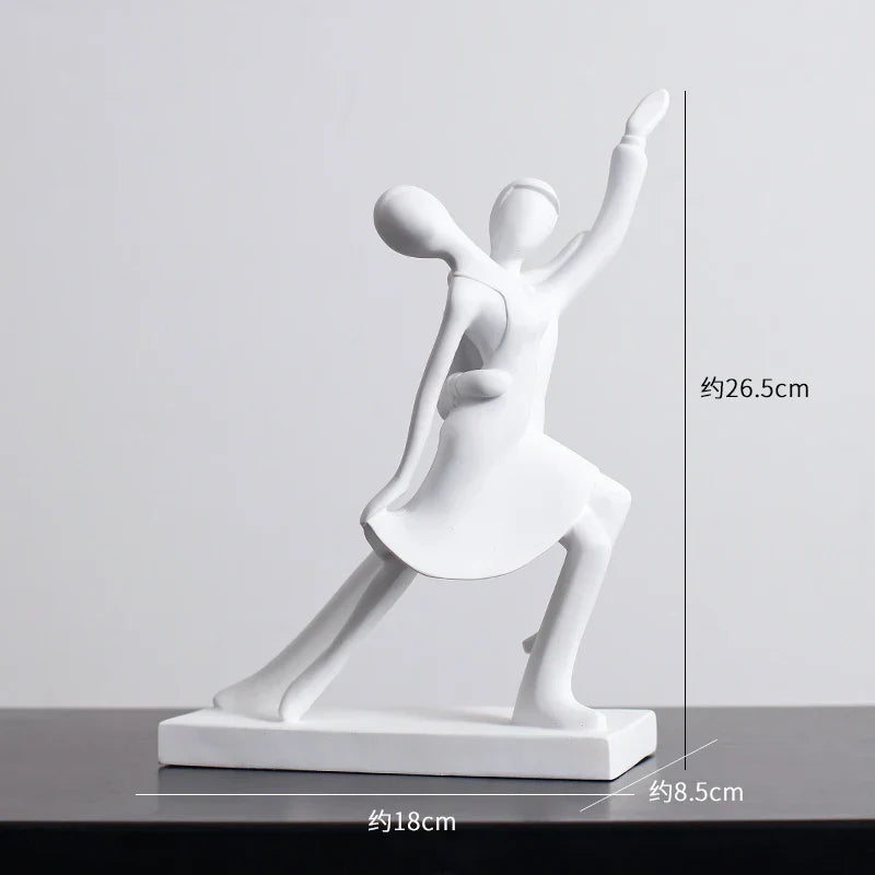 Escultura de figuras abstractas, minimalismo moderno, decoración de habitaciones, artesanías, estética DecorBites™