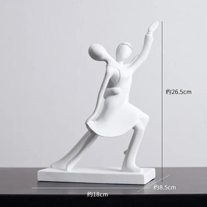 Escultura de figuras abstractas, minimalismo moderno, decoración de habitaciones, artesanías, estética DecorBites™
