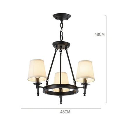 ثريا DecorBites™ بتصميم ريفي عتيق مصنوعة من القماش مع عاكس ضوء معلق في السقف للديكور الداخلي للمنزل