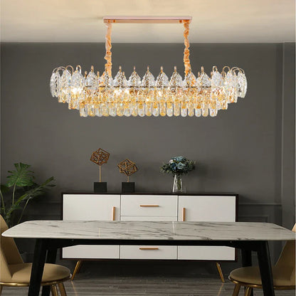 DecorBites™ Brilliance Crystal Chandelier for Luxe Living & Dining Rooms.