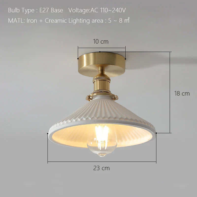 DecorBites™ Japanese Ceramic Chandelier Lighting for Kitchen Dining Room Luxury Led Ceiling Lamp