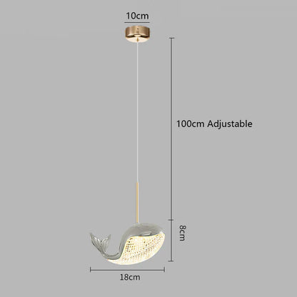 DecorBites™ Dolphin Chandelier: Modern Luxury Pendant Light for Living Room and Children's Bedroom