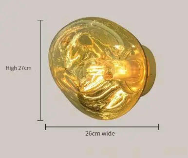 Lámpara de pared de vidrio de lava Decorbites™: Diseño nórdico para la decoración del hogar, sala de estar, dormitorio