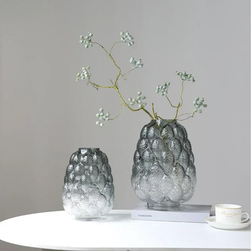 DecorBites™ Gradient Glass Vase for Home Decor & Hydroponic Flowers