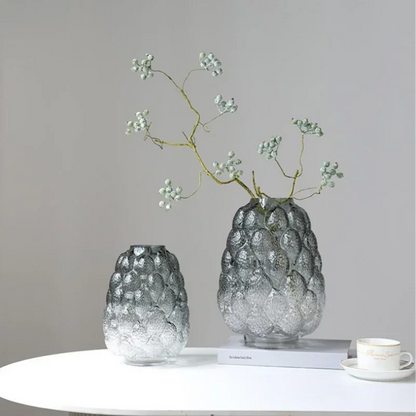 DecorBites™ Gradient Glass Vase for Home Decor & Hydroponic Flowers