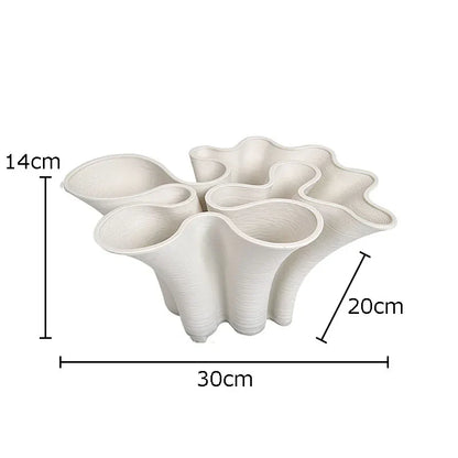 DecorBites™ Bud Shape Ceramic Vase Floral Arrangement Desk Decor Modern Artificial Flowers