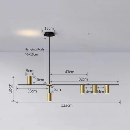 DecorBites™ Black Chandelier Pendant Lights for Dining Table, Kitchen, Living Room