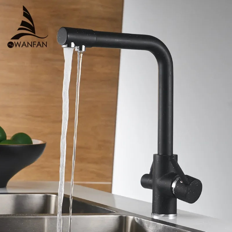 Grifo de cocina Decorbites™ con funciones de purificación de agua - Montado en cubierta con rotación de 360 grados