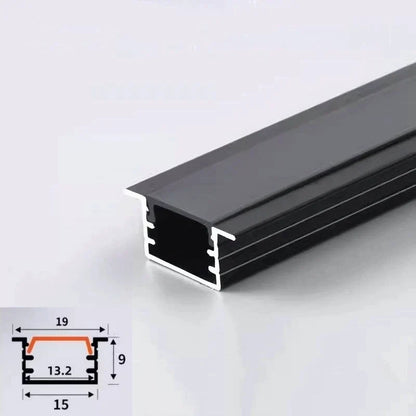 DecorBites™ LED Aluminum Profile Recessed U/YW-Shape Hidden Channel Milky Cover Bar Strip Light