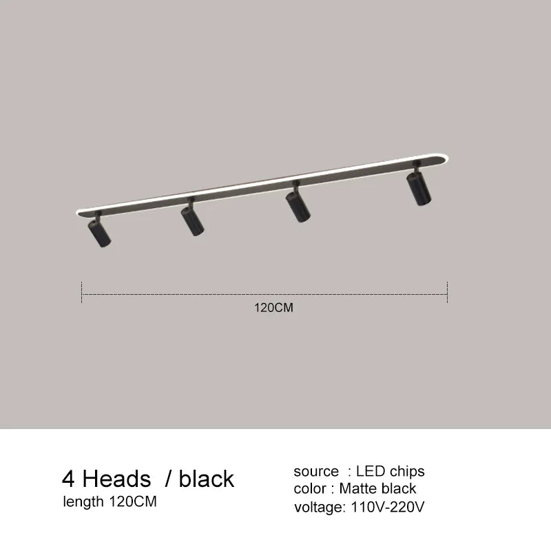 أضواء سقف LED سوداء من DecorBites™ لغرفة المعيشة والمطبخ وديكور غرفة النوم