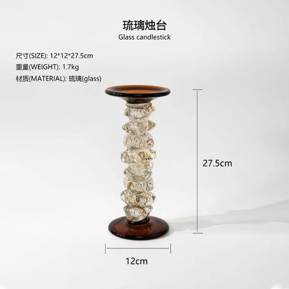 DecorBites™ Glass Splicing Candelabrum for Wedding Table Home Decoration