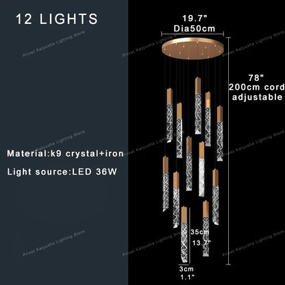 Lámparas colgantes de techo DecorBites™ de cristal: ajustables, elegantes, de diseño circular.
