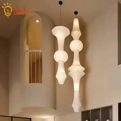DecorBites™ Japanese Wabi Sabi Pendant Light LED E27 Noguchi Akari Rice Paper Ceiling Hanging