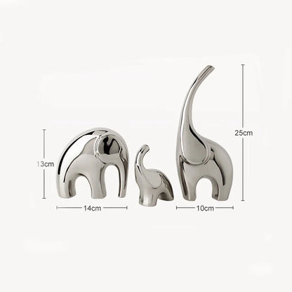 DecorBites™ Elephant Sculpture: Ceramic Nordic Decor for Home & Office Shelving