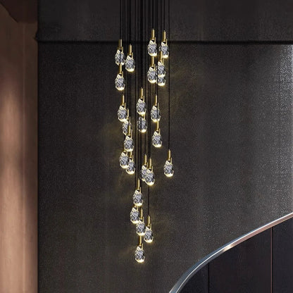 DecorBites™ LED Staircase Chandeliers Pendant Light for Living Room Modern Indoor Lighting