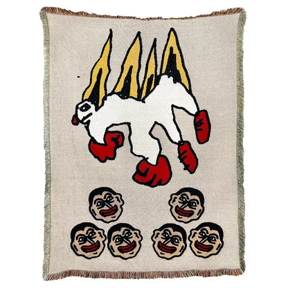 بطانية أريكة من نسيج ديكوربايتس™ بلمسة جمالية تجريدية