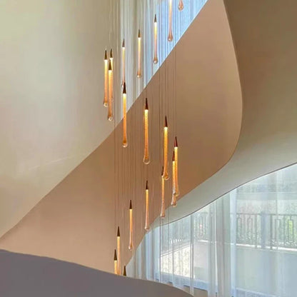 Modern Crystal Staircase Chandelier Pendant Light