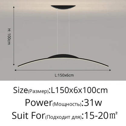 مصباح معلق LED من DecorBites™ - إضاءة بسيطة معلقة لغرفة الطعام وديكور المنزل