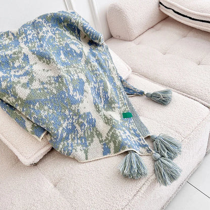 DecorBites™ Bohemian Knitted Blanket for Picnic, Office, Bedroom, Sofa, Nap - Multi Purpose Cover