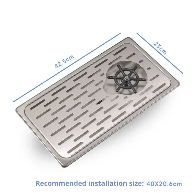 Grifo enjuagador de vasos DecorBites™: Lavavasos y jarras automáticos para fregadero de cocina