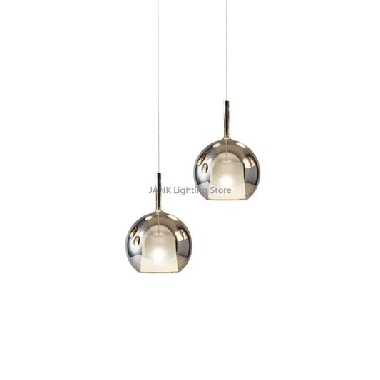 DecorBites™ Glass Bubble Pendant Lights: Luxury LED Chandeliers for Restaurant, Staircases & Bedside