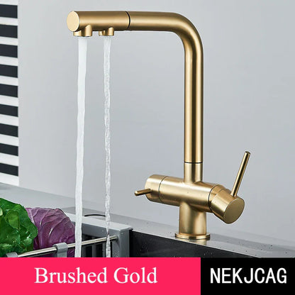 DecorBites™ Kitchen Faucet with Water Filter Tap and Dual Sprayer