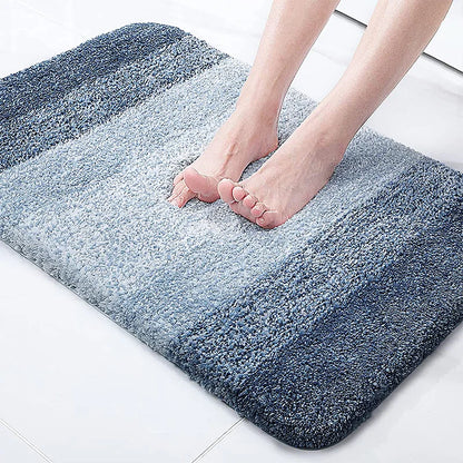 Decobites Gradient Color Thick Bath Carpet: Super Absorbent, Anti-slip Bathroom Rugs