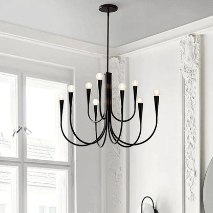 DecorBites™ Gold Chandelier: Modern Nordic Metal LED Lighting for Living Room, Kitchen, and Restaurant