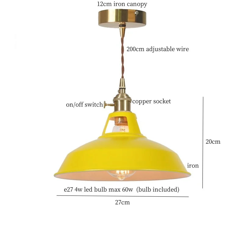 مصباح معلق LED من DecorBites™ باللون الأزرق من الحديد، طراز حديث إسكندنافي للمنازل والمساحات التجارية